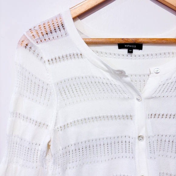 RW&CO. White mesh cardigan - Picture 2 of 8